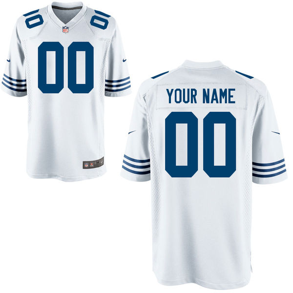 Nike Indianapolis Colts Customized White Alternate Stitched Youth NFL Jersey